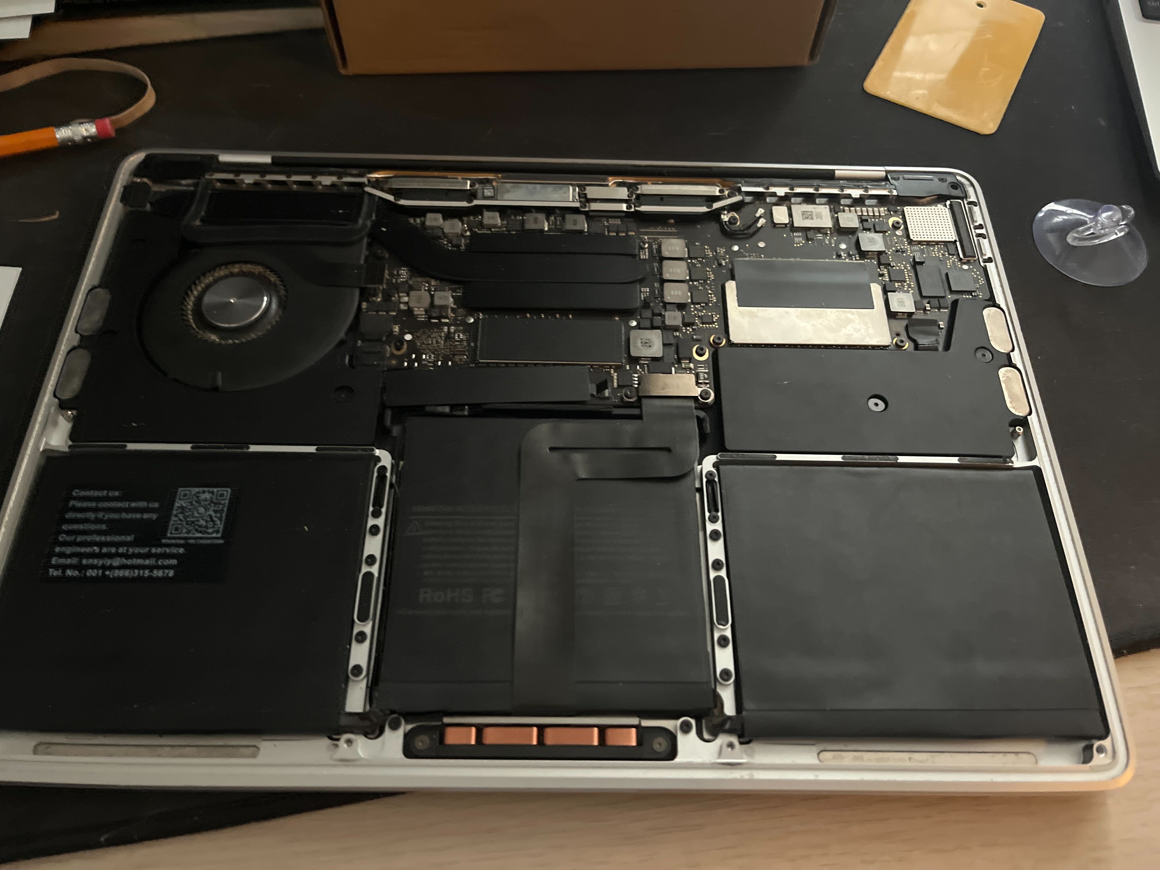 the opened MacBook